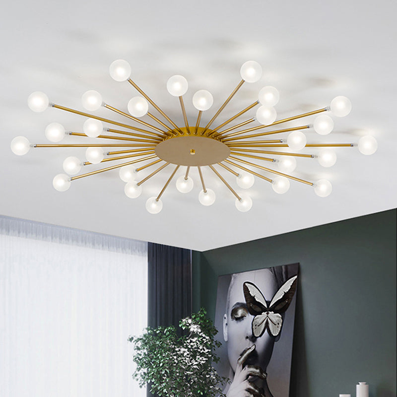 Modern Metal Led Close-To-Ceiling Light For Bedrooms 30 / Gold A