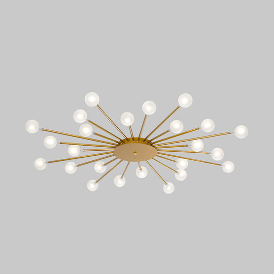 Modern Metal Led Close-To-Ceiling Light For Bedrooms 24 / Gold A