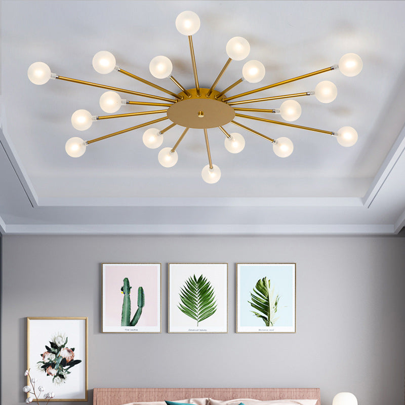 Modern Metal Led Close-To-Ceiling Light For Bedrooms 18 / Gold A