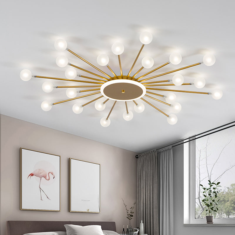 Modern Metal Led Close-To-Ceiling Light For Bedrooms 24 / Gold B