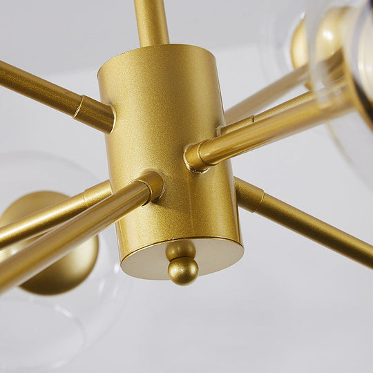 Minimalist Bubble Glass Chandelier - 8-Light Pendant Lamp with Sleek Sputnik Design