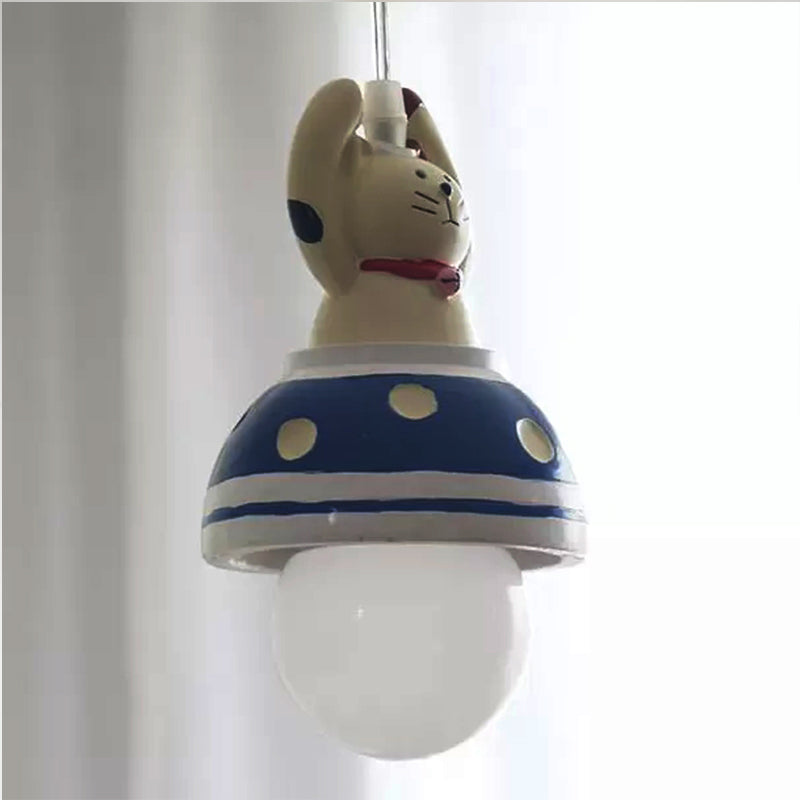 Nordic Animal Pendant Light - 3-Light Resin Lamp For Baby Bedroom