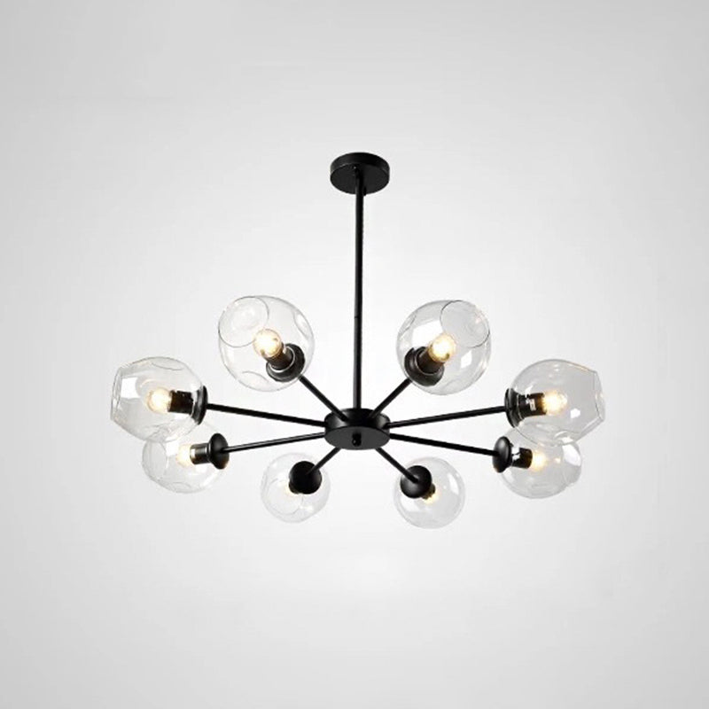 Nordic Gradient Glass Pendant Light With Dimpled Finish - Ideal For Living Room