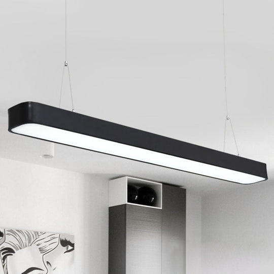 Modern Aluminum Pendant Light With Integrated Led Suspension For Office