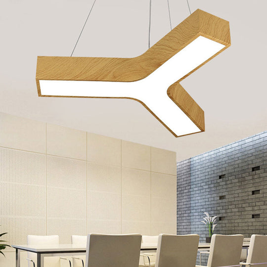 Y-Shape LED Pendant Lamp with Sleek Acrylic Shade - Minimalistic Lighting Fixture