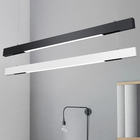 Sleek Acrylic Bar Pendant Light Kit with LED Suspension - Ideal Minimalist Lighting Solution for Offices