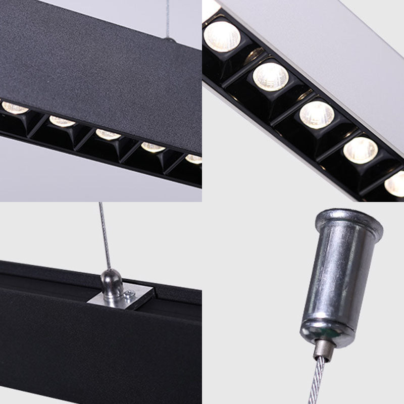 Sleek Acrylic Bar Pendant Light Kit with LED Suspension - Ideal Minimalist Lighting Solution for Offices