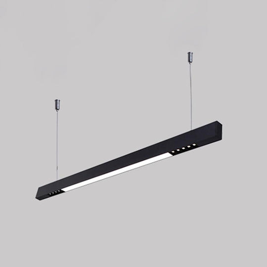Sleek Acrylic Bar Pendant Light Kit with LED Suspension - Ideal Minimalist Lighting Solution for Offices