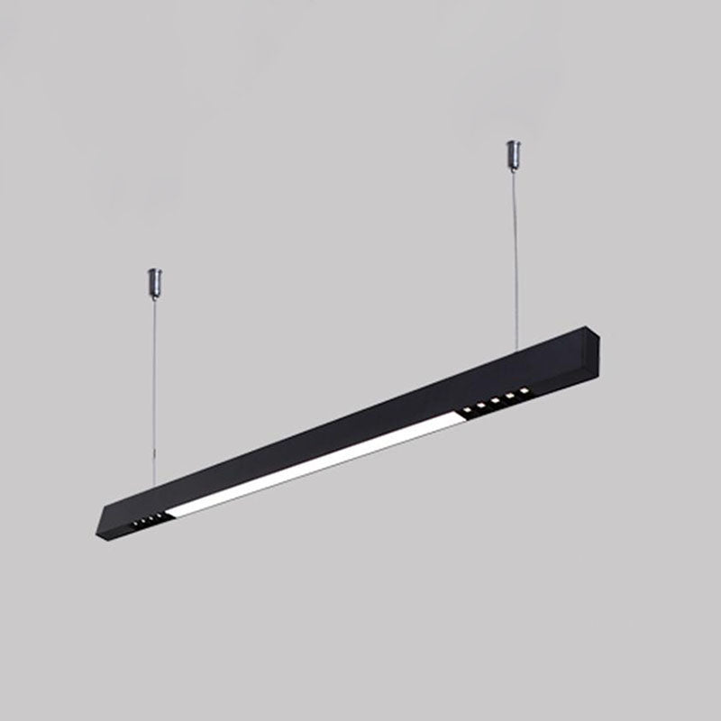 Sleek Acrylic Bar Pendant Light Suspended With Led For Minimalistic Office Décor