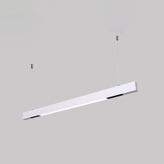 Sleek Acrylic Bar Pendant Light Suspended With Led For Minimalistic Office Décor