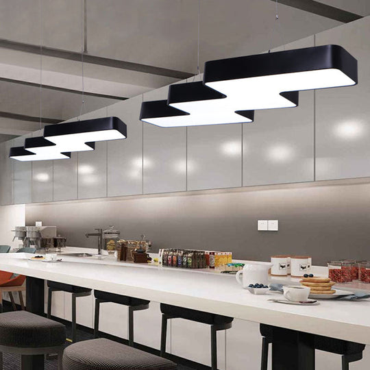 Modern Zigzag Ceiling Light: Creative LED Acrylic Office Pendant