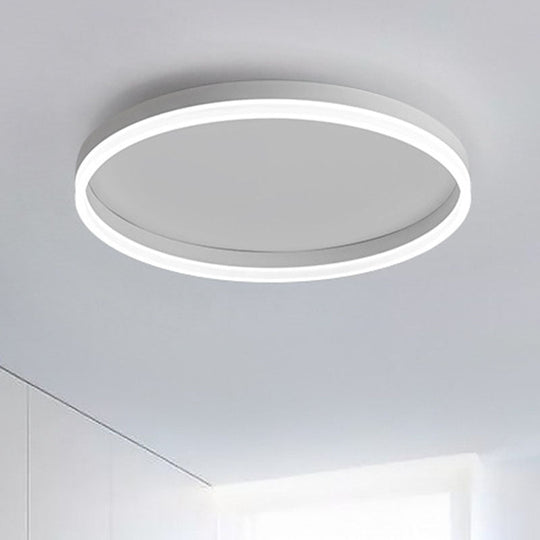 Minimalist Led Circular Flush Mount For Bedrooms With Acrylic Cover White / Small