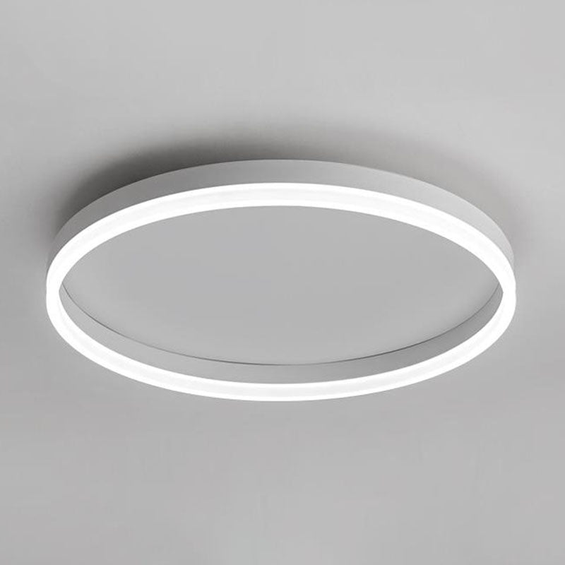 Minimalist Led Circular Flush Mount For Bedrooms With Acrylic Cover