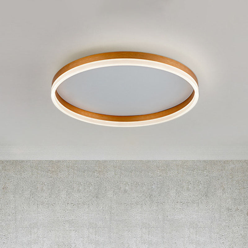 Minimalist Led Circular Flush Mount For Bedrooms With Acrylic Cover Gold / Warm Small