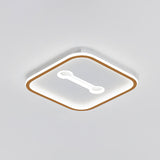 Minimalist Geometric Led Bedroom Flush Mount Light Fixture