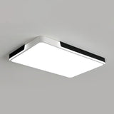 Geometric Black And White Led Flush Ceiling Light For Living Room