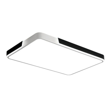 Geometric Black And White Led Flush Ceiling Light For Living Room