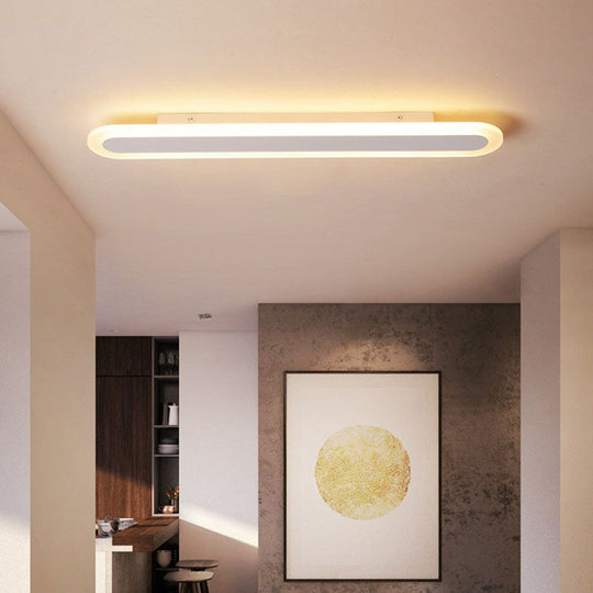 Ultra Thin Led Flush Mount - Minimalist Acrylic Lighting For Living Room White / 16 Warm