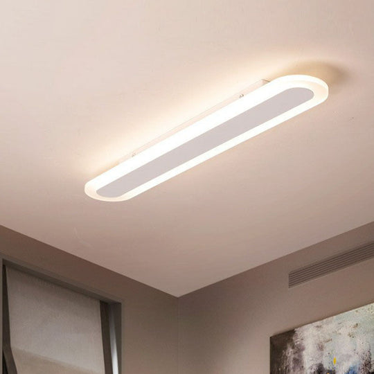 Ultra Thin Led Flush Mount - Minimalist Acrylic Lighting For Living Room White / 16