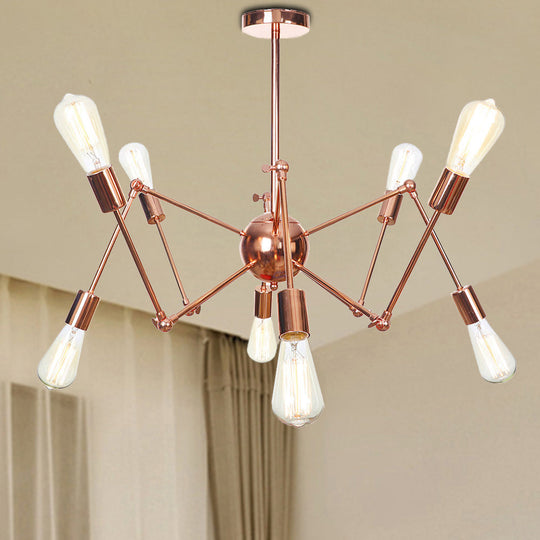 Sputnik Pendant Chandelier - Copper & Rustic Metal 6/8/10 Lights Indoor Lighting Fixture 8 /