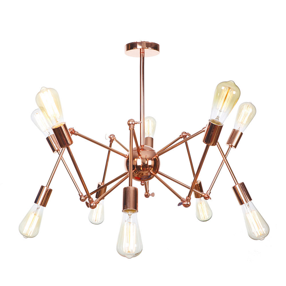 Sputnik Pendant Chandelier - Copper & Rustic Metal 6/8/10 Lights Indoor Lighting Fixture