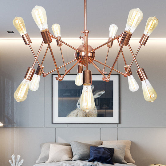 Sputnik Pendant Chandelier - Copper & Rustic Metal 6/8/10 Lights Indoor Lighting Fixture 12 /