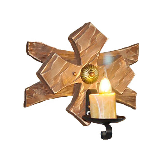 Clear Glass/Marble Lantern Sconce Light: Industrial Wall Lighting For Living Room Bronze Finish