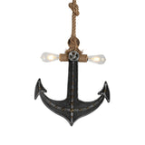 Coastal Antique Bronze 2-Light Chandelier With Exposed Bulbs - Stylish Rope Pendant For Dining Room