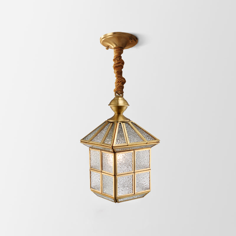 Minimalist Gold Single-Bulb Ceiling Pendant Light With Metal Geometric Shape