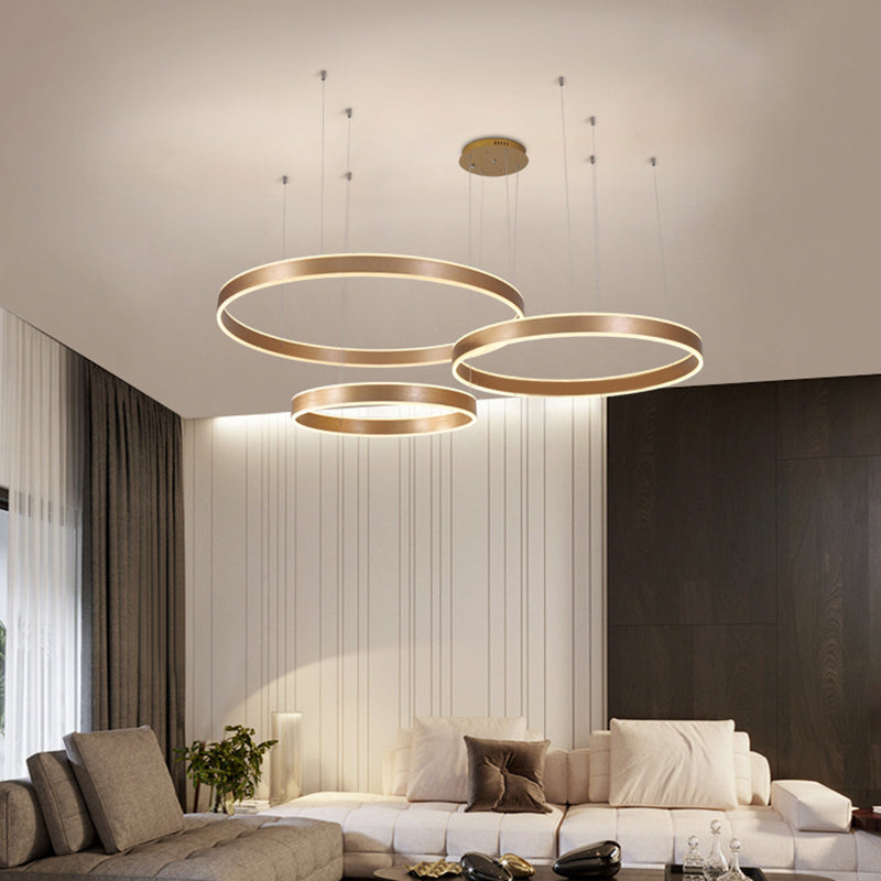 Sleek Acrylic LED Ceiling Light with Circular Design - Ideal for Living Rooms and Dining Areas