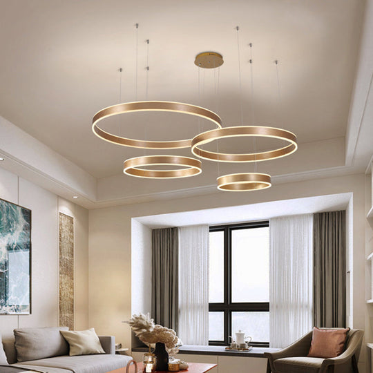 Sleek Acrylic LED Ceiling Light with Circular Design - Ideal for Living Rooms and Dining Areas