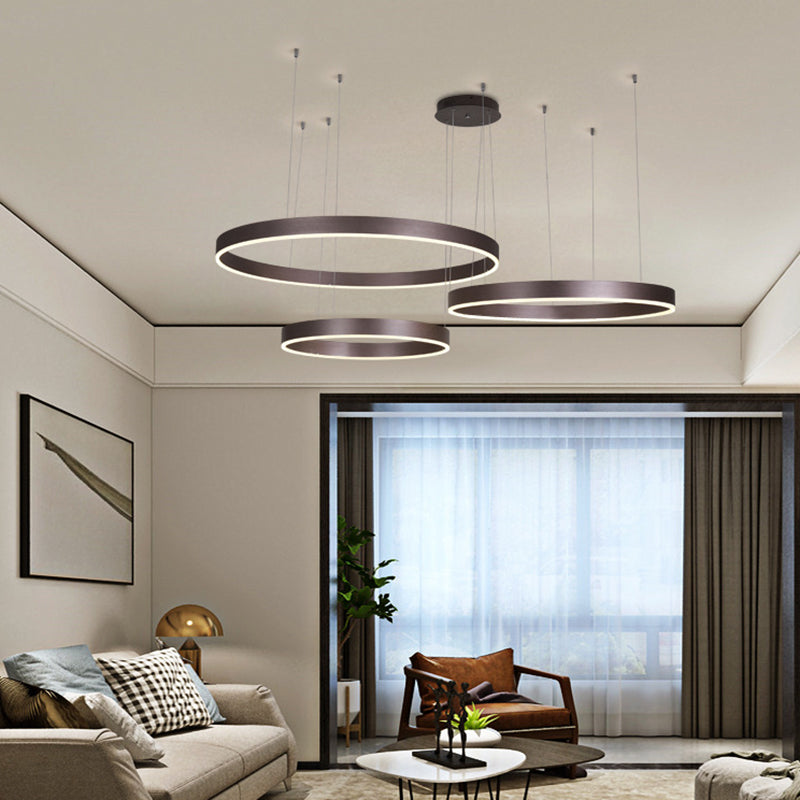 Modern Led Circle Ceiling Light For Simple Living Room Decor Coffee / Warm 3