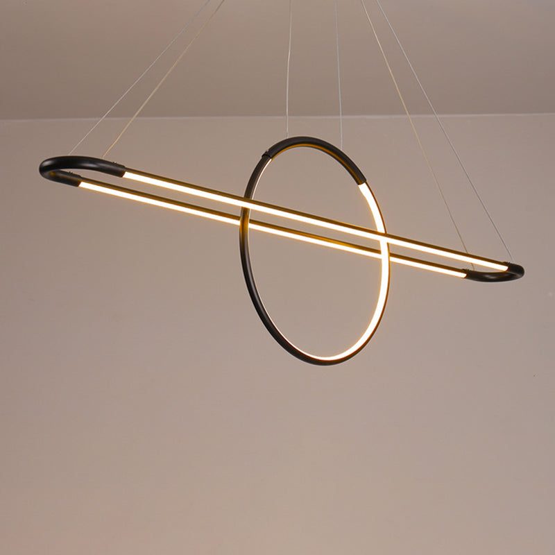 Modern Geometric Island Pendant Light Fixture With Led Metal Ceiling Dining Room Artistic Lighting