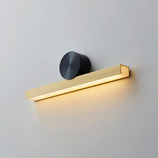Gold Metal Linear Led Wall Mount Light Fixture For Corridor - Modern Sconce Lighting
