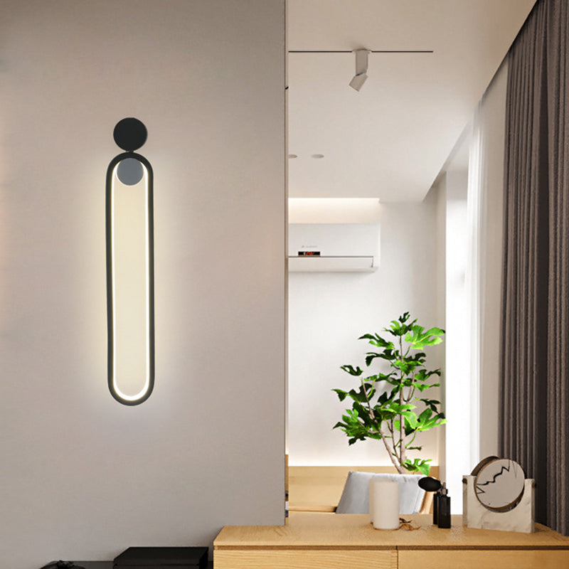 Sleek Rotatable Black Led Wall Mounted Sconce Light With Simplicity Design