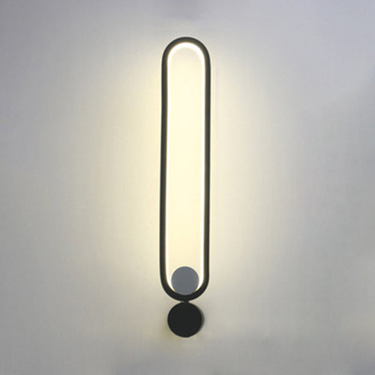 Sleek Rotatable Black Led Wall Mounted Sconce Light With Simplicity Design
