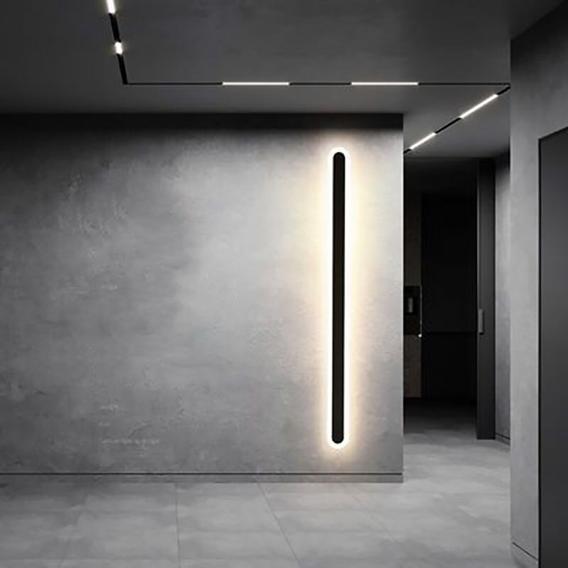 Modern Strip Led Wall Mounted Bedroom Light - Sleek Metal Simplicity Sconce Lighting