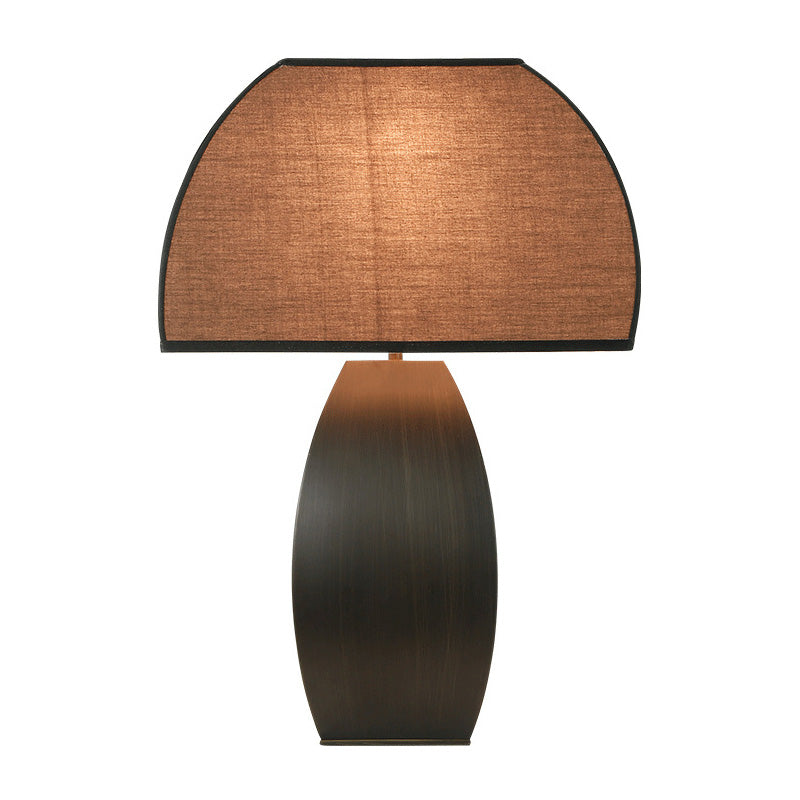 Modern Black Mushroom Table Lamp - Stylish Fabric Night Light For Living Room
