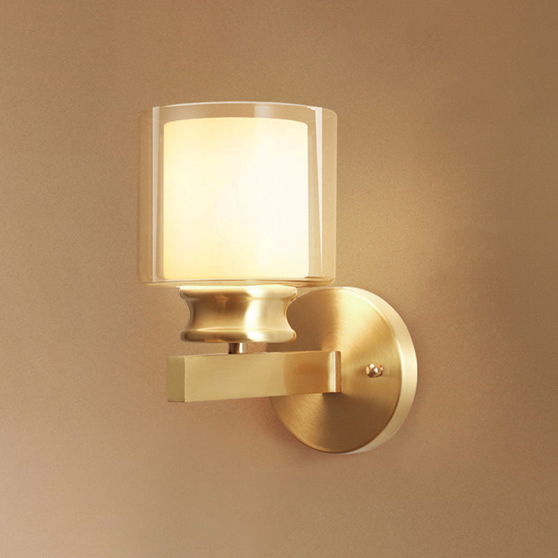 Gold Minimalist Candlestick Wall Sconce For Entryway / D