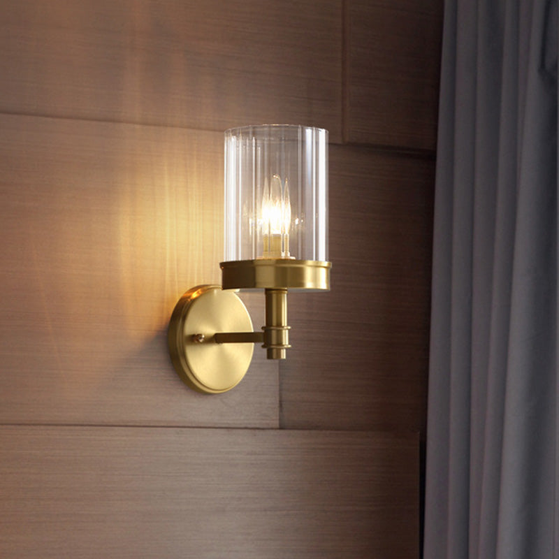 Gold Minimalist Candlestick Wall Sconce For Entryway / F