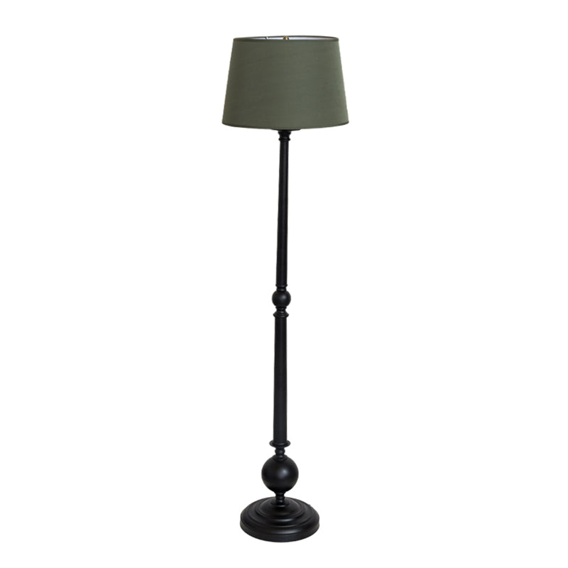 Traditional Fabric Empire Shade Standing Lamp - Single-Bulb Floor Lighting For Living Room Army
