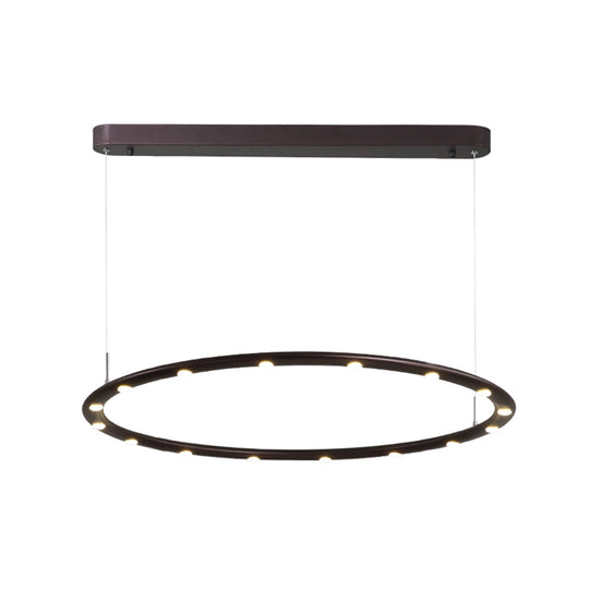 Modern Acrylic 1/2-Tier LED Ring Chandelier Light in Black/White for Bedroom: Warm/White Lighting