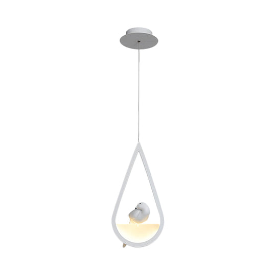 Waterdrop Acrylic Hanging Lamp: 1/2/3 Lights | Black/White | Warm/White Light | Dining Room Pendant