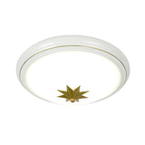 Retro Bowl Led Flush Mount Ceiling Light With Opal Glass - Ideal For Corridor Lighting