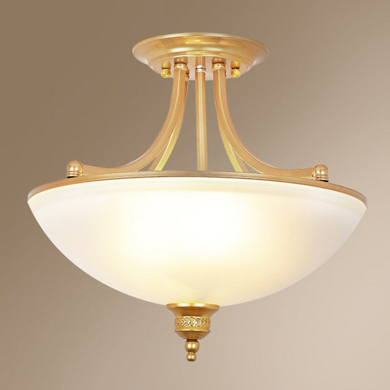 Modern Frost Glass Semi Flush Light Fixture - Perfect For Dining Room Décor