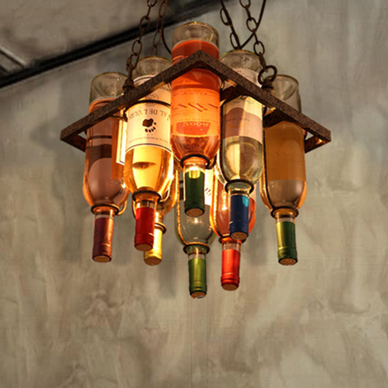 Rustic Metal Pendant Lighting Kit - Industrial Style Hang Lights for Dining Room - 1/2/3 Light Options - Round/Square/Rectangle Shapes