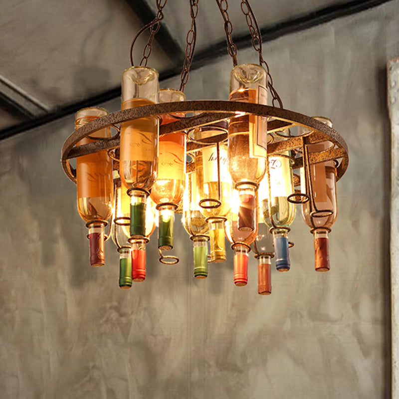 Rustic Metal Pendant Lighting Kit - Industrial Style Hang Lights for Dining Room - 1/2/3 Light Options - Round/Square/Rectangle Shapes