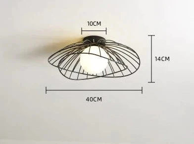Modern And Simple Cloakroom Light Entrance Porch Lamp Corridor Double Black / White Light Ceiling