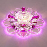 Crystal Clear Led Floral Flush Mount Ceiling Light