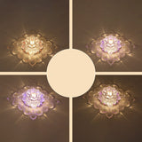 Contemporary Square Led Flush Mount Ceiling Light With Crystal Clear Design For Entryways / 5W 6
